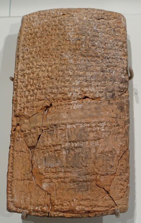 Legal dispute over land - Nuzi: Clay tablet from Yorghan Tepe, ancien Nuzi. Report of a trial relating to the possession of a land and the "tower" (dimtu) which stands at its cente