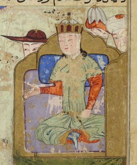 Möngke enthroned. Tarikh-i Jahangushay-i Juvaini, 1438, Shiraz: Möngke enthroned. Tarikh-i Jahangushay-i Juvaini, 1438, Shiraz