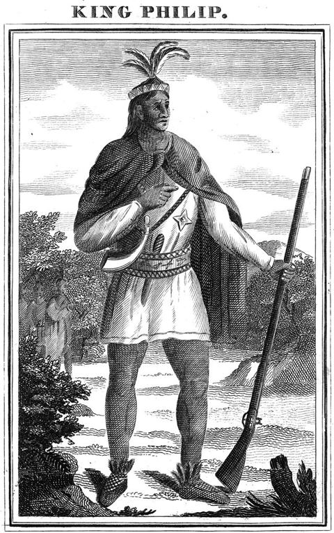 KingPhilip 1827 BenjaminChurch SamuelDrake04264001: Description according to the metadata delivered with the image by the John Carter Brown Library: Portrait of King Philip or Meta
