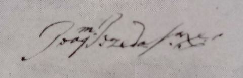 Joaquim José da Silva Xavier signature: Assinatura de Tiradentes (Joaquim José da Silva Xavier) no auto da devassa.