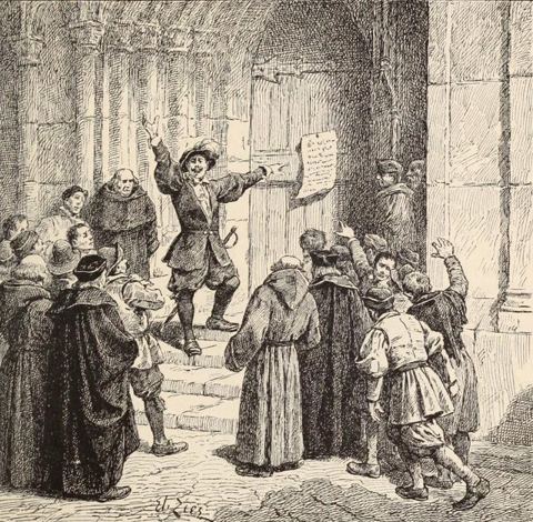 Robert Aske: Aske affixing his proclamation on the door of York Cathedral