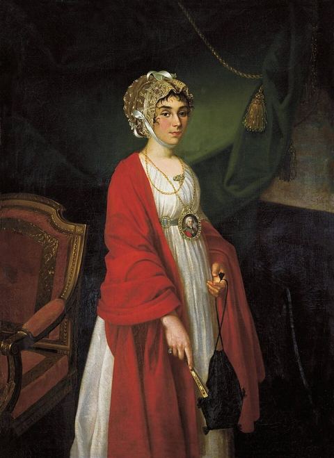 Porträt der Praskovia Kovalyova-Zhemchugovalabel QS:Len,"Porträt der Praskovia Kovalyova-Zhemchugova": Portrait of Praskovia Kovalyova-Zhemchugova (1768-1803), Russian opera singer