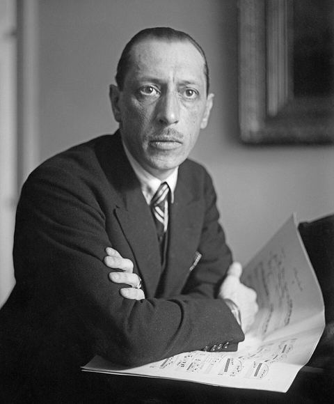 Igor Stravinsky: Photoportrait of Russian composer Igor Stravinsky. Taken by George Grantham Bain's news picture agency. Source: https://www.loc.gov/pictures/item/2014712545/