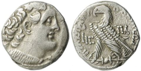 Ptolemy X Alexander Tetradrachm Sear7939: Egypt, Ptolemaiovské království (Alexandrie) AR Tetradrachm RY 20 (95/4 př. n. l.) - Ptolemaios X Alexander (106-88 př. n. l.)