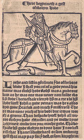 Here begynneth a gest of Robyn Hode: Beginn der Gest of Robyn Hode
