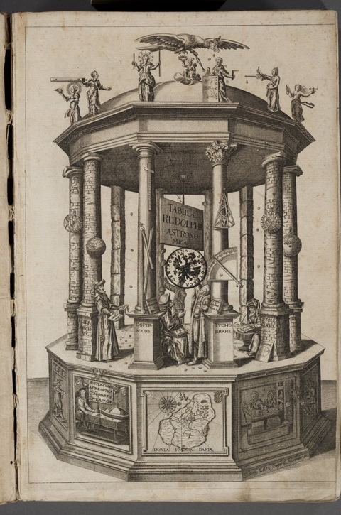 Tabulae Rudolphinae - Frontispiece: Frontispiece of : "Tabulae Rudolphinae : quibus astronomicae ...." by Johannes Kepler