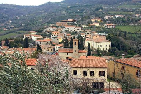 Arqua panorama: Panorama della zona alta dell'abitato di Arquà Petrarca da Monte Castello