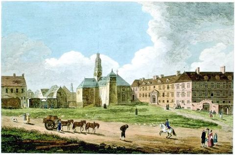 A View of the Jesuits College and Church - Vue de l Eglise et du College des Jesuites , 1761: A View of the Jesuits College and Church