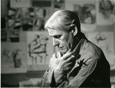 Willem de Kooning: Willem de Kooning in his studio