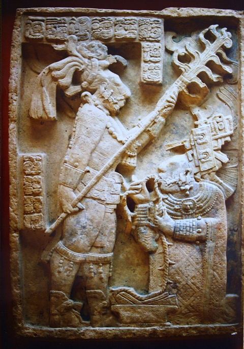 Yaxchilan (Maya) Lintel 24 Depicting Autosacrifice of Lady Xoc (9817545535): Other Yaxchilan lintels on my Maya album from National Anthropology Museum, Mexico City. British Museum