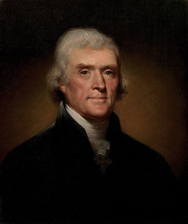 Thomas Jefferson: Rembrandt Peale - Thomas Jefferson title QS:P1476,en:"Rembrandt Peale - Thomas Jefferson "label QS:Len,"Rembrandt Peale