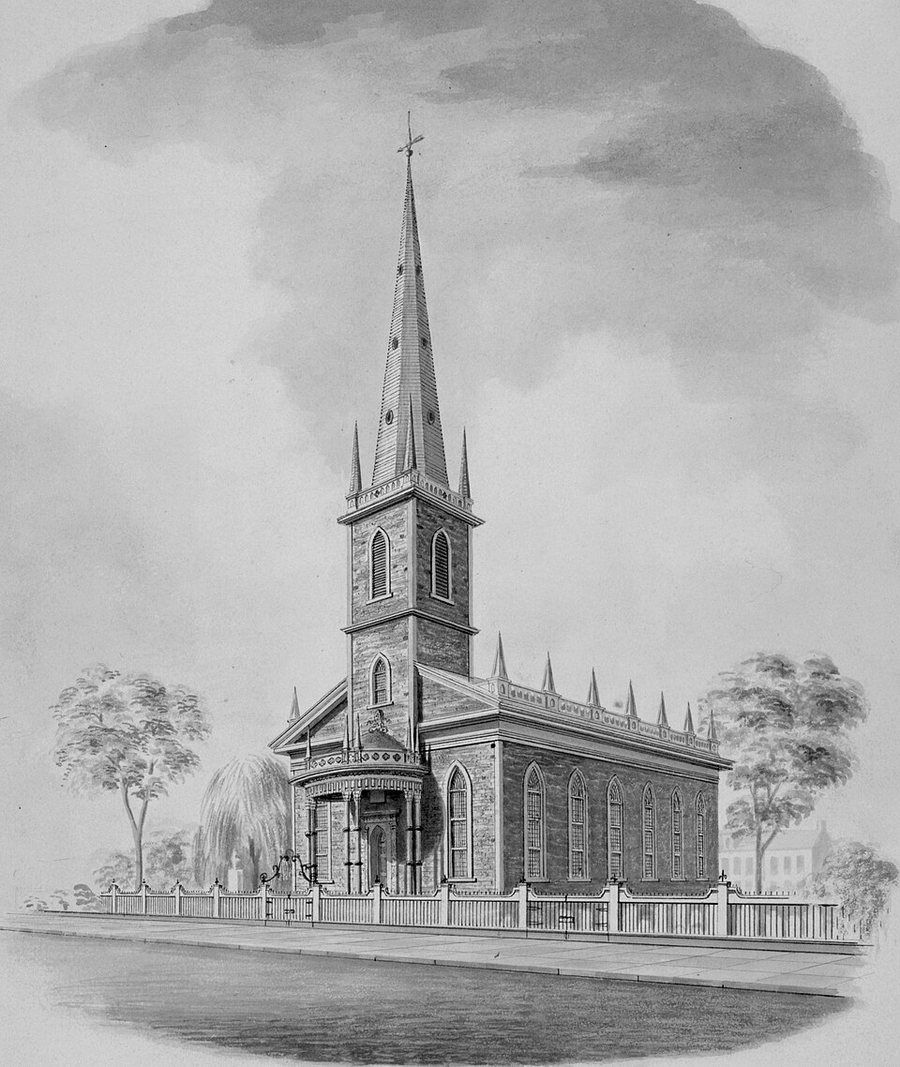 Trinity Church (Manhattan): Trinity Church (1788-1839), Broadway at Wall Street, New York