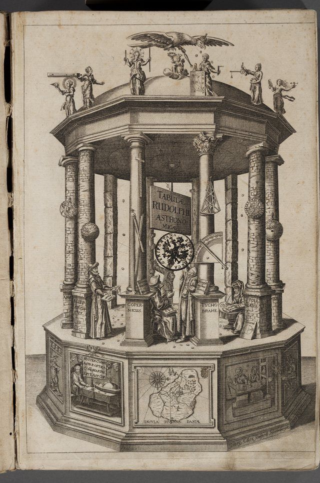 Tabulae Rudolphinae - Frontispiece: Frontispiece of : "Tabulae Rudolphinae : quibus astronomicae ...." by Johannes Kepler