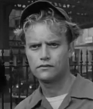 Vic Morrow: Cropped screenshot showing Vic Morrow, from movie trailer of 1955 film Blackboard Jungle